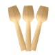 PapStar Spoons Ice Cream Disposable Bamboo 50 pcs 92 mm