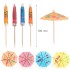 Decorative Wooden Umbrellas Toothpicks 5 Colors 144 pcs 10 cm