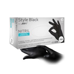 AMpri Style Black Mănuși Nitril de Unică Folosință Mentenanță M 100 buc