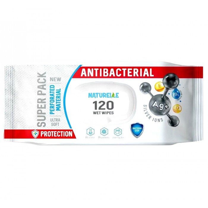 Naturelle Șervețele Umede Antibacteriene Super Pack 120 buc