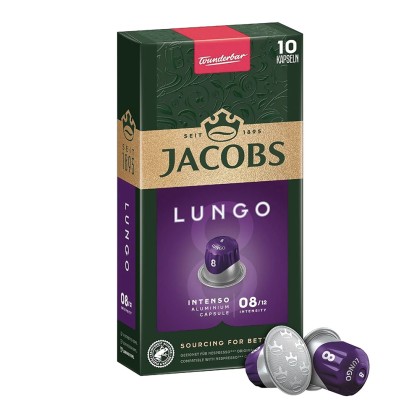 Jacobs Lungo – Smooth Caramel & Roasted Cereal Notes Nespresso® 52 g 10 Capsules