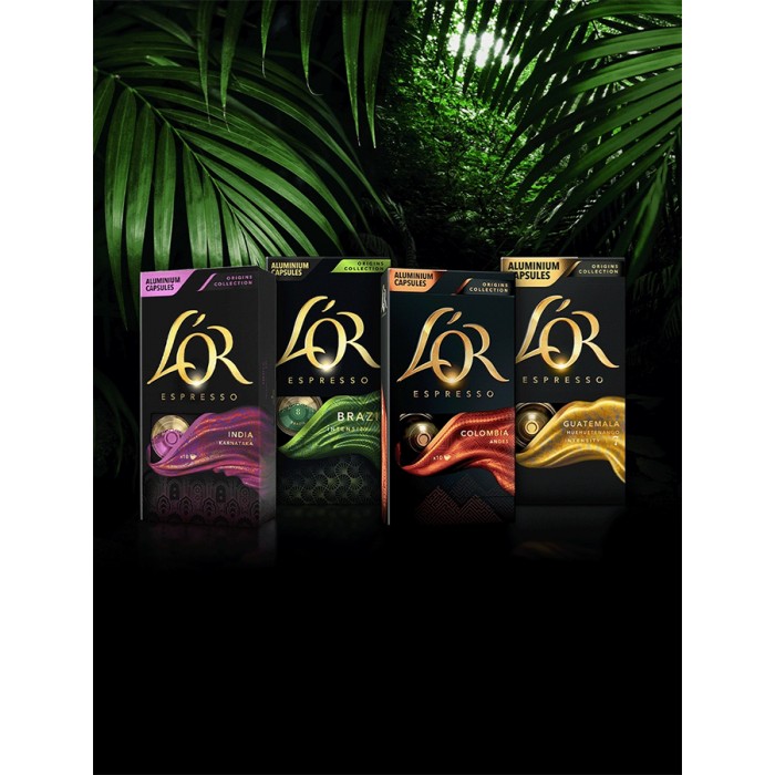 L'OR Brazil Nr. 8 Intens și Echilibrat Cafea Nespresso 52 g 10 Capsule