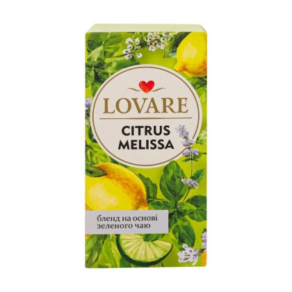 Lovare Citrus Melissa Melissa și Citrice 24 x 2 g Ceai Pliculețe Revigorant
