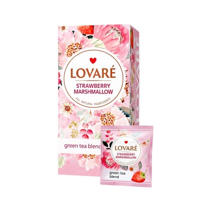 Lovare Strawberry Marshmallow 24 x 2 г Пакетированный Чай Клубничный Зефир