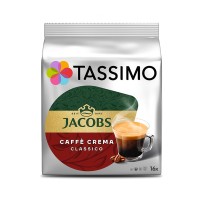 Jacobs Caffe Crema Classico – Capsule Tassimo Cafea Echilibrată 16 Capsule 112 g