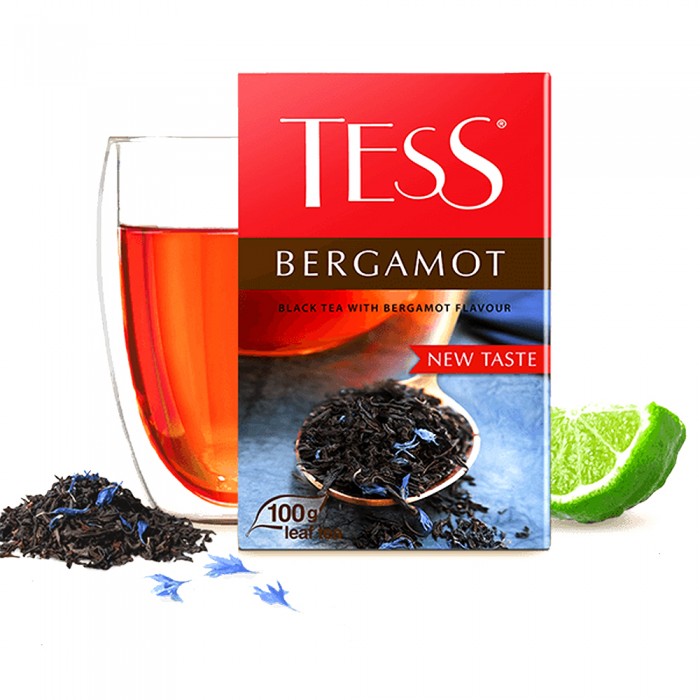 Tess Bergamot Ceai Negru Pekoe și Floarea-Reginei 100 g