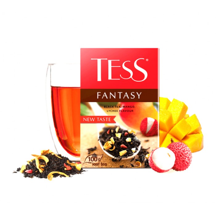 Tess Fantasy Ceai Negru Clasic cu Mango și Lici 200 g