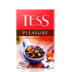 Tess Pleasure Ceai Negru 100 g Infuzie cu Măceș și Mere Aromate