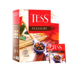 Tess Pleasure Ceai Negru cu Măceș și Mere 100 x 1,5 g Pliculețe