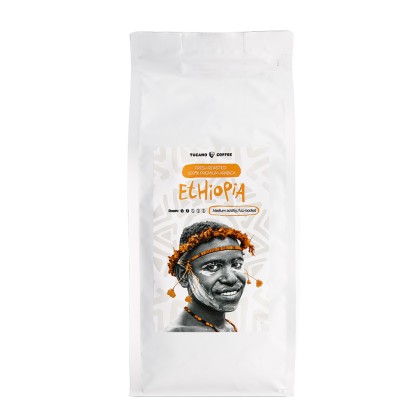 Tucano Ethiopia Fresh Roast Арабика Премиум 1 кг Кофе Зерна Цветочные и Цитрусовые Ноты