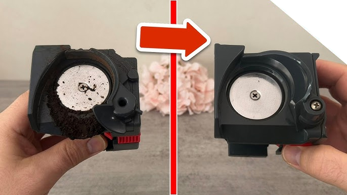 Curățare grup cafea Grup infuzor înainte și după clătire